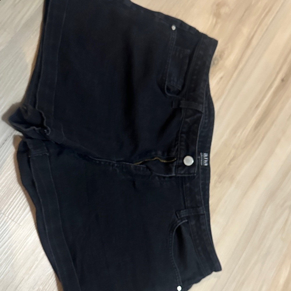 Black Denim Shorts
